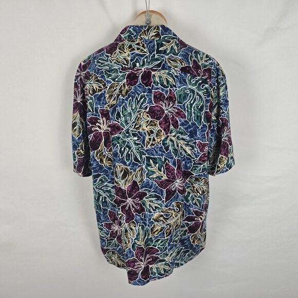 Hilo Hattie Shirt Men's L Colorful Floral The Hawaiian Original Button Down - Picture 6 of 16